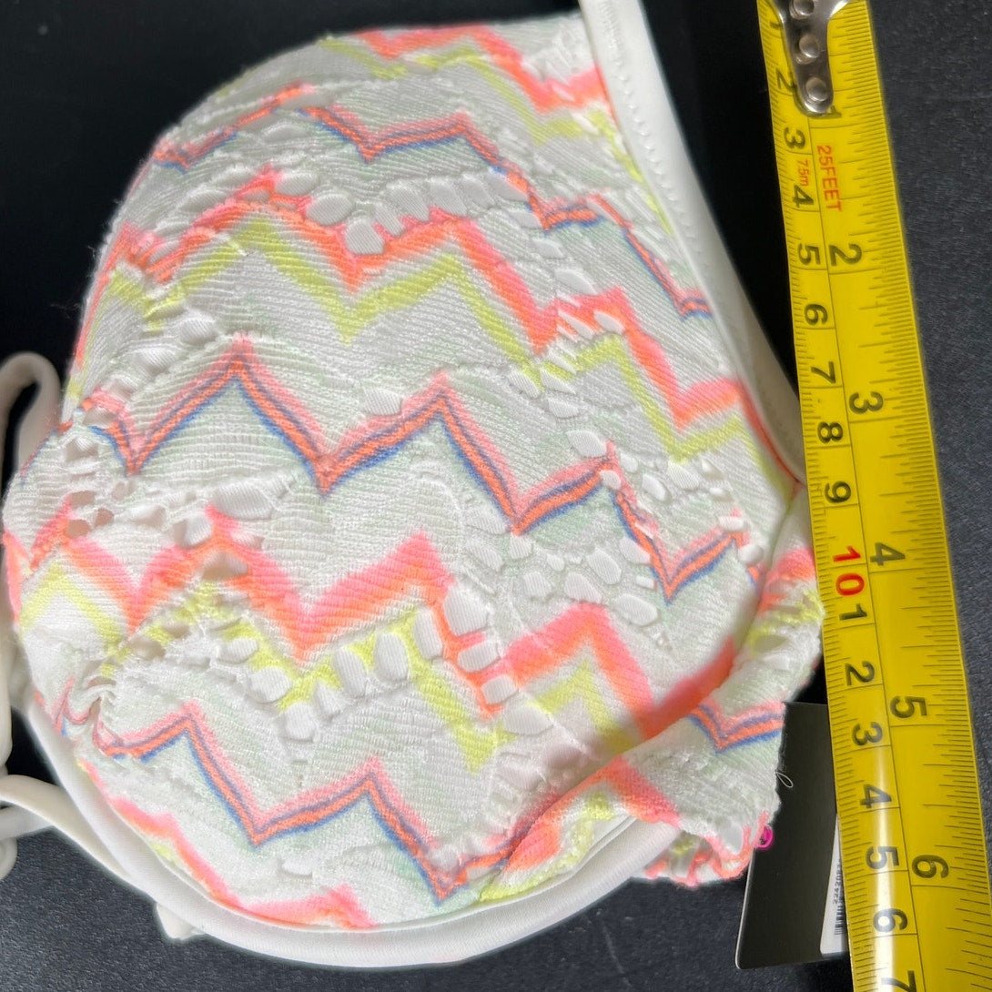 Victoria Secret NWT Women's Bikini Top 34D Striped Adjustable