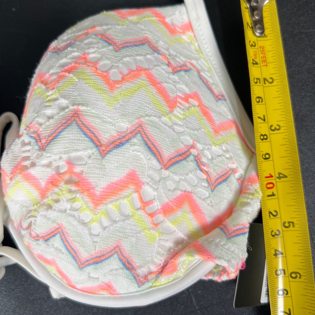 Victoria Secret NWT Women's Bikini Top 34D Striped Adjustable