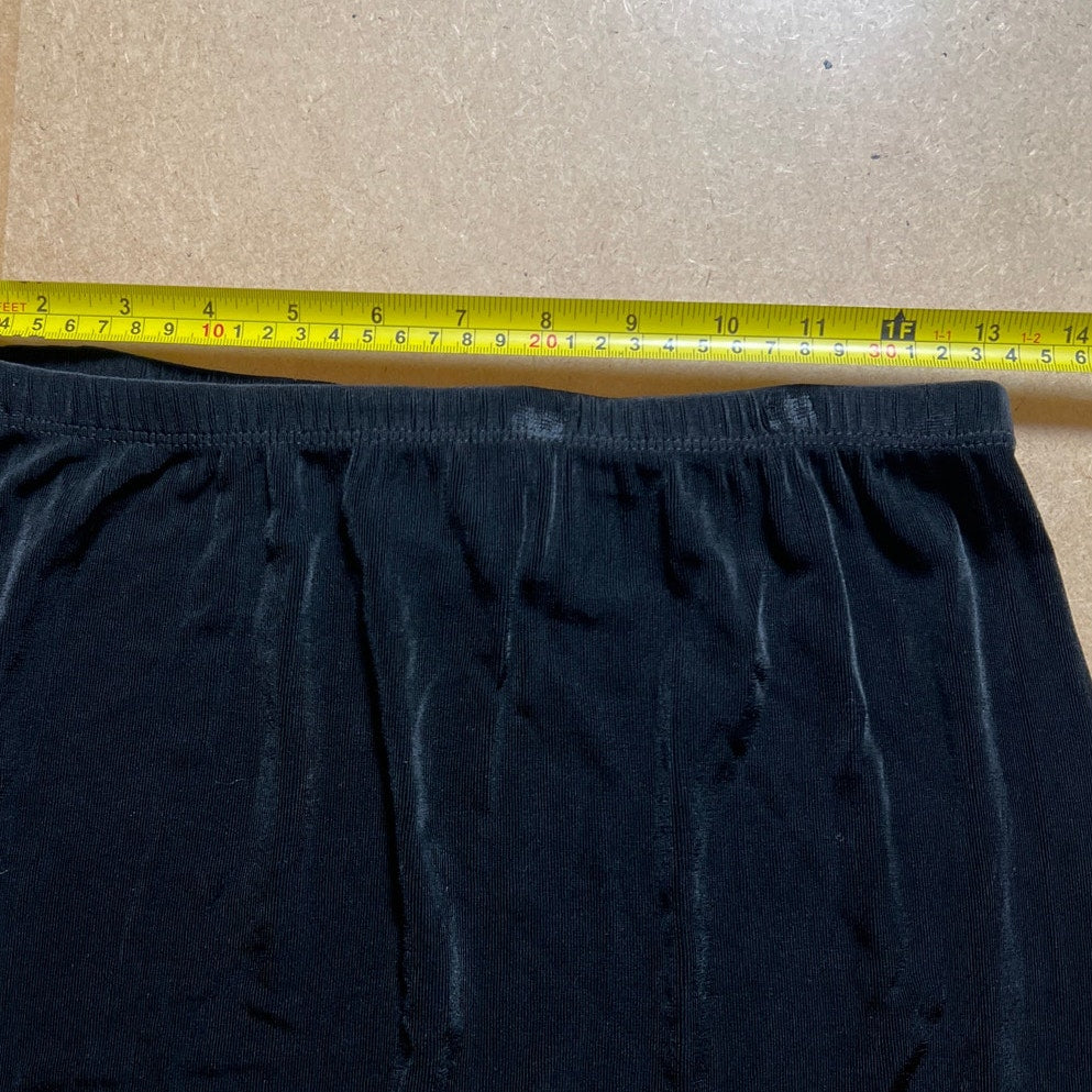 Chico's Travelers Black Women Size 1 Midi Pleaded Skirt