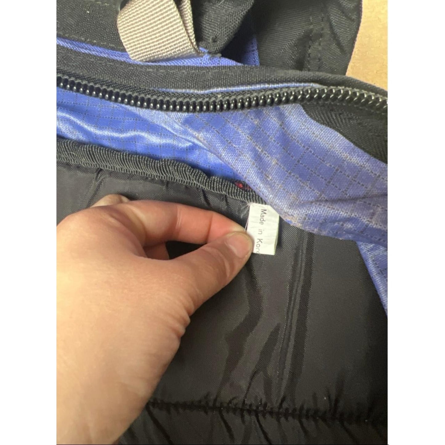 REI Alpine Hiking Backpack Blue Black Nylon Padded Hip Belt Mens One Size Travel