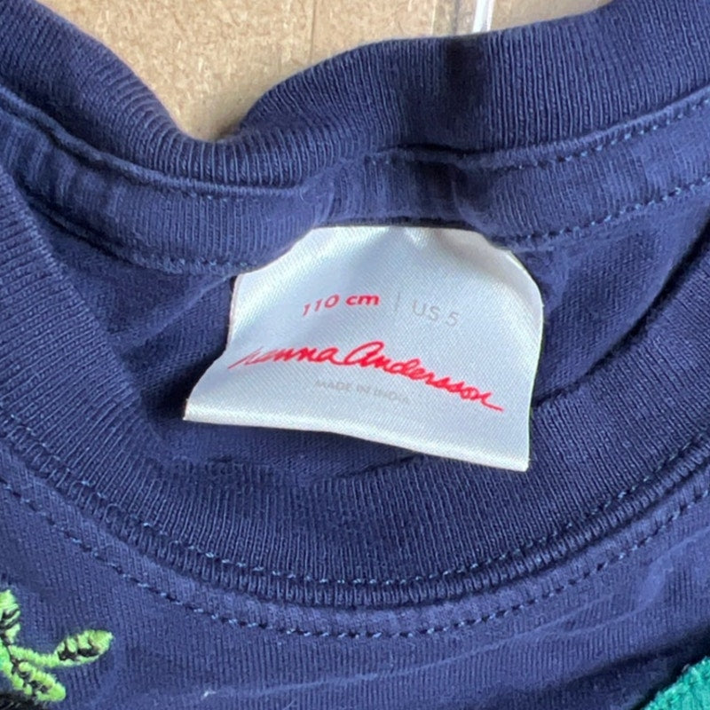 Hanna Andersson Blue Dinosaur Boy 5.5 T-Shirt