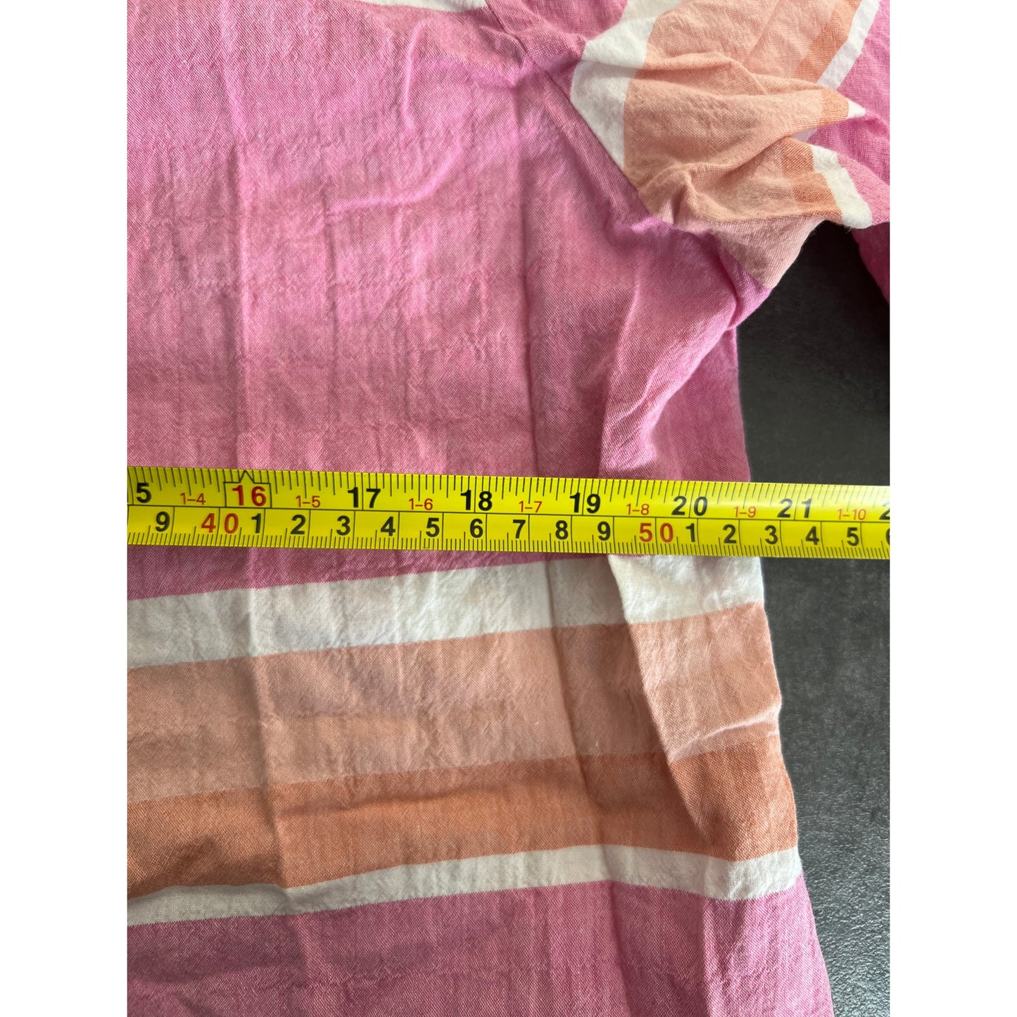 Habitat Clothes To Live in Medium Pink Stripped Cotton Top