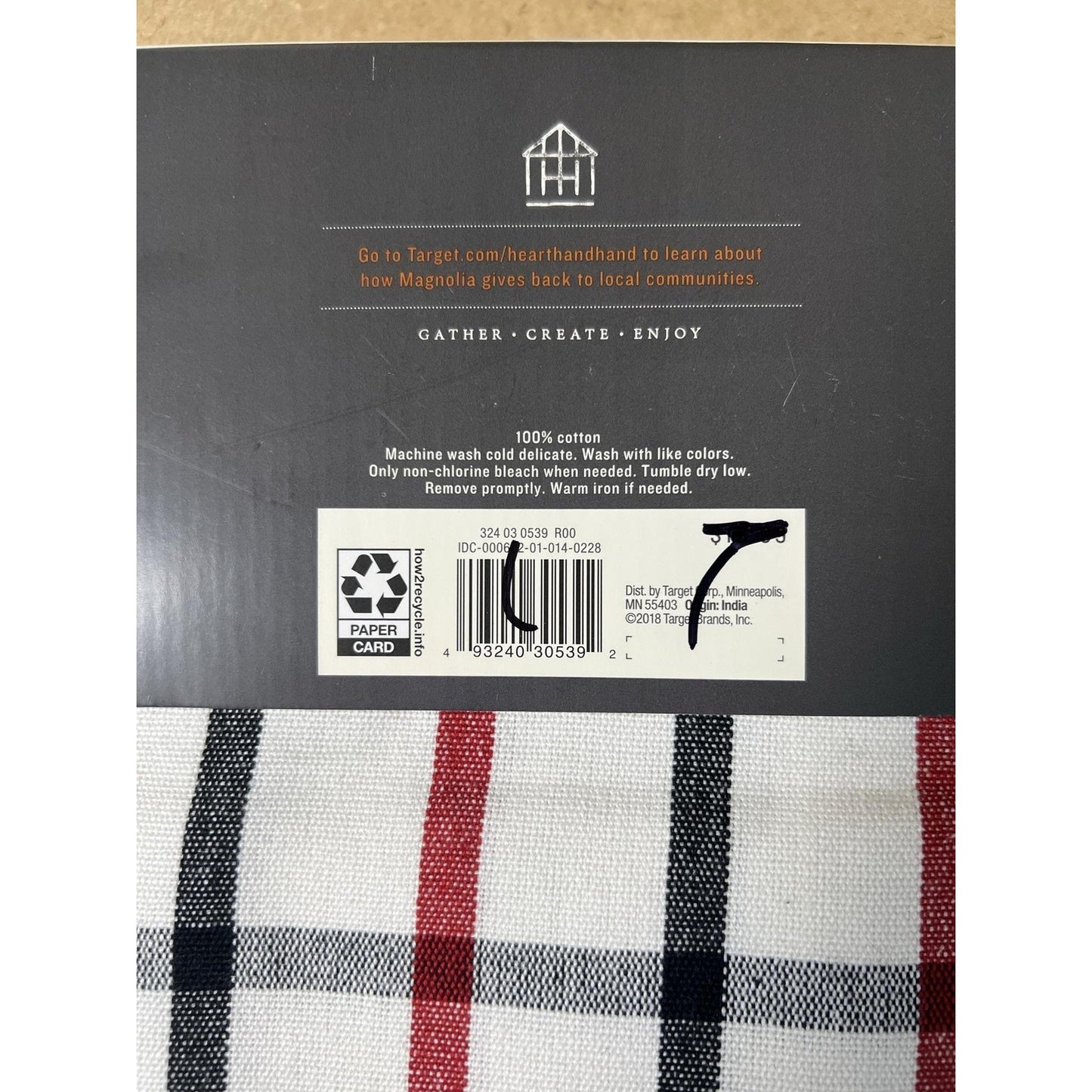 Hearth & Hand With Magnolia Throw White Non-Standard 100% Cotton Plaid Farmhouse