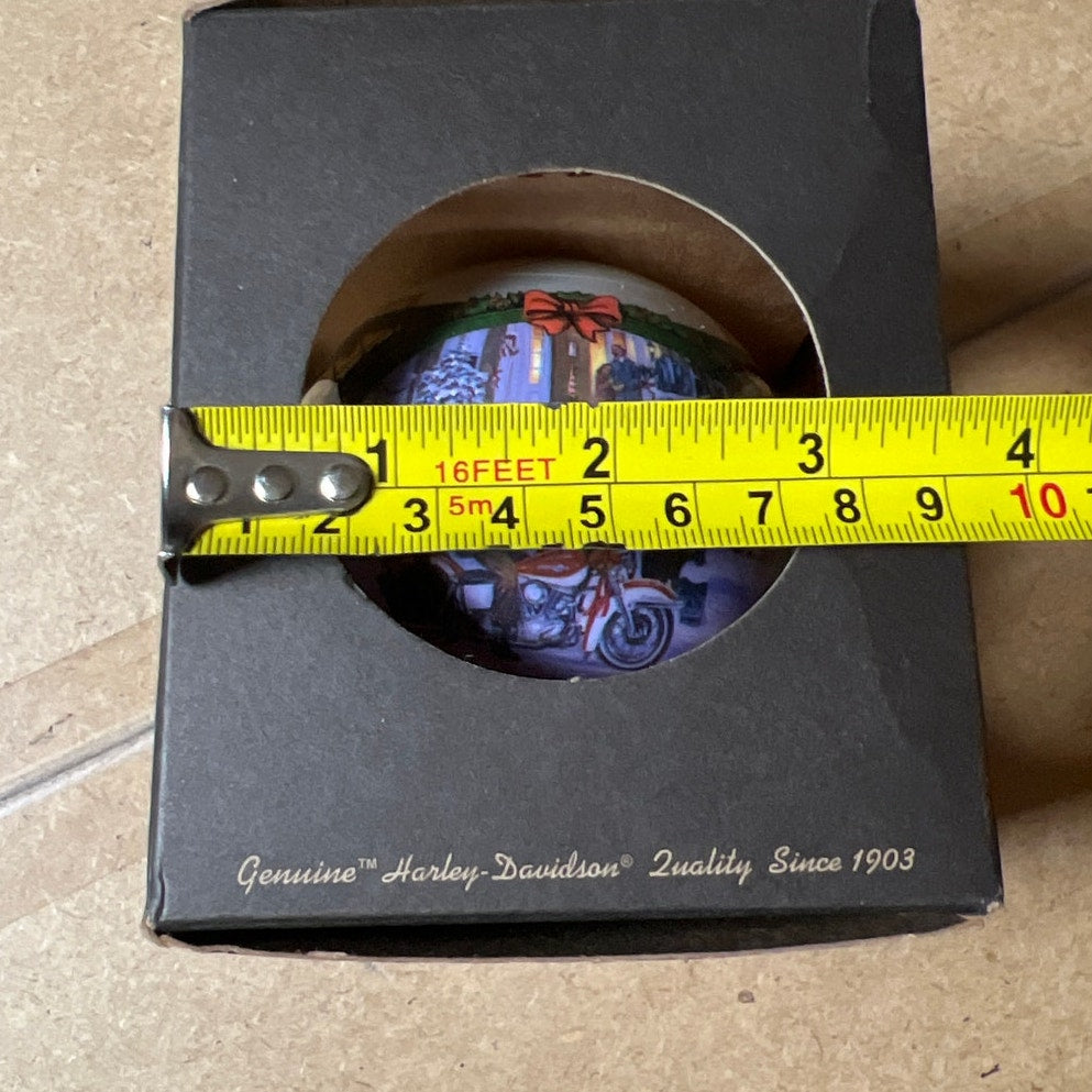 NIB 2000 Harley Davidson Bulb Ornament Harley Clause Christmas Carol Limited Edition