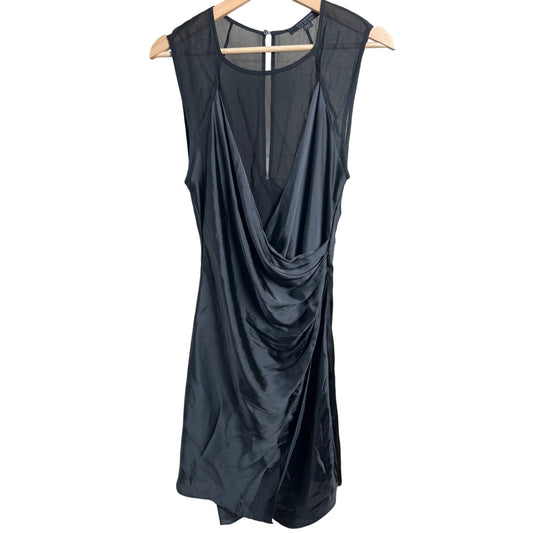 ALL SAINTS Size 8 Black Women Carlotta Black Asymmetric Hem Dress