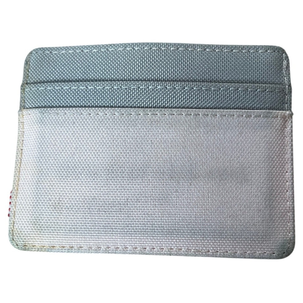 Herschel Wallet Mens One Size Pink Mini Canvas Credit Card Logo Striped Lining