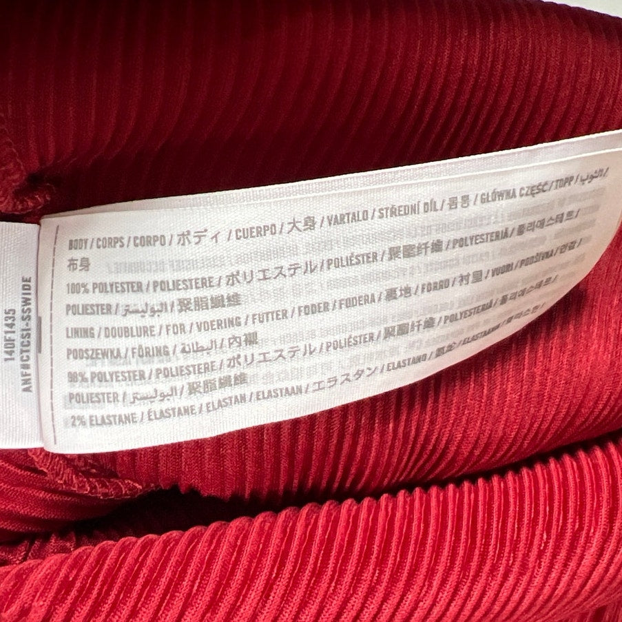 Abercrombie & Fitch XS NWT Red NWT Long-Sleeved Easy Waist Satin Top