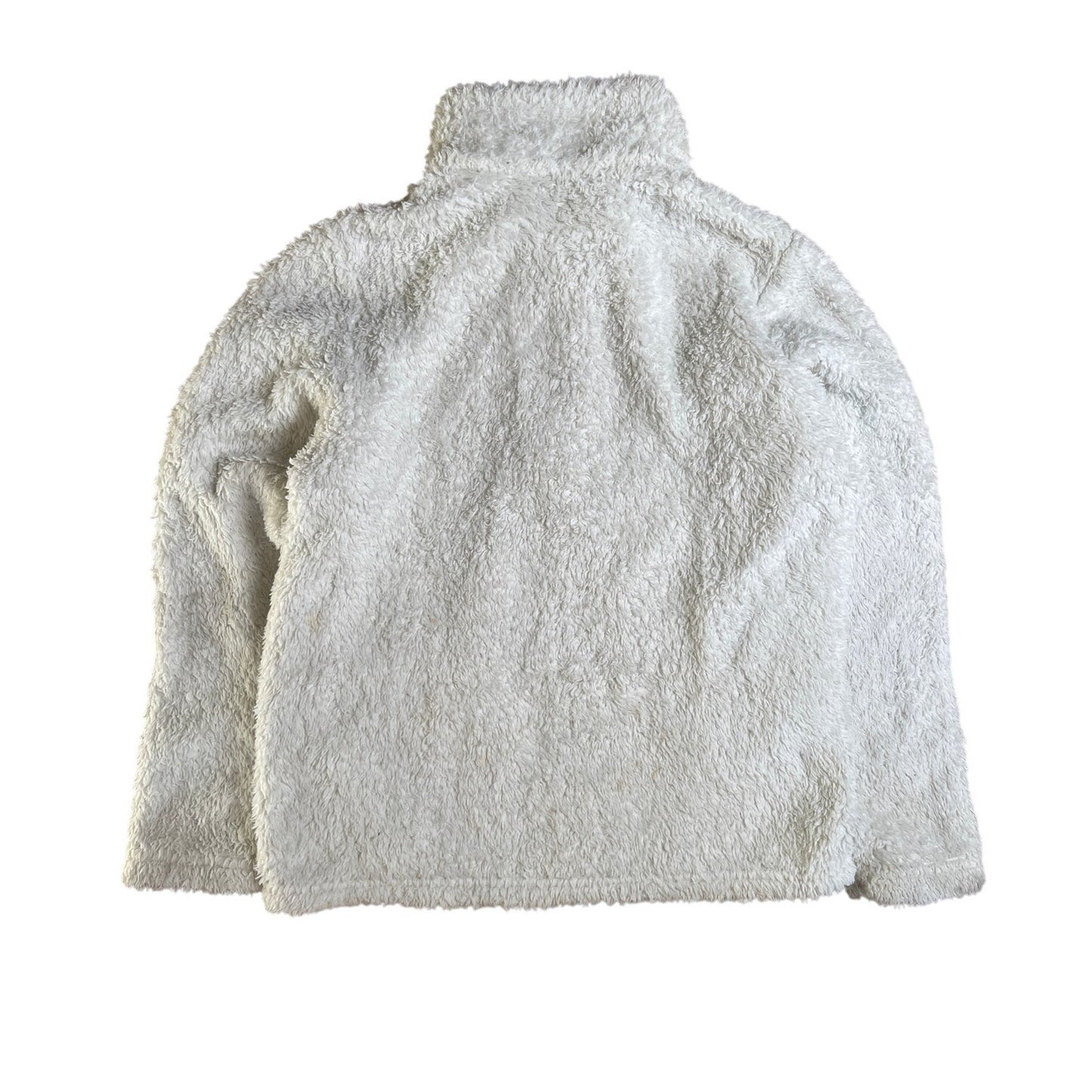 Patagonia Girls Large White Quarter Zip Pullover Fleece Jacket
