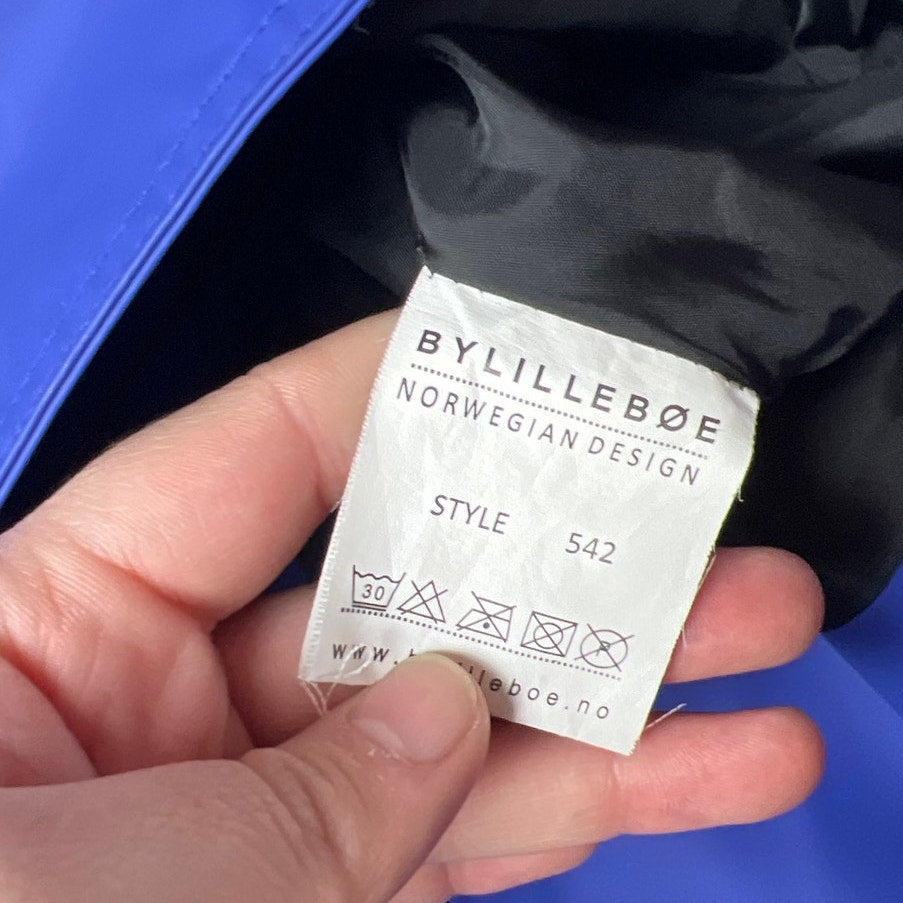 Blaest By Lilleboe Norwegian Design Blue 542 XS Rain Coat Insulated Hooded