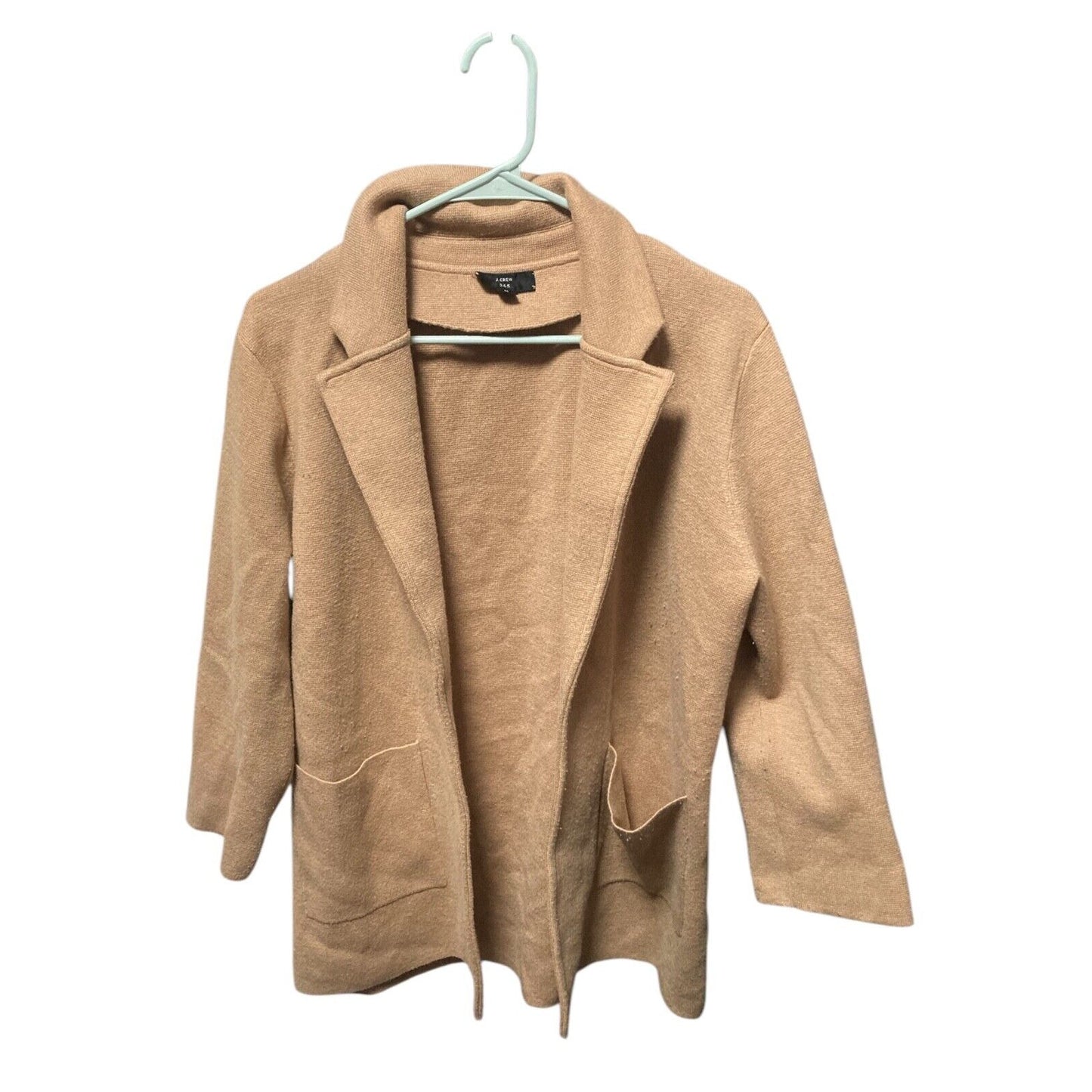 J.Crew 365 Women M Juliette Collarless Wool Blend Open Sweater Blazer Cardigan