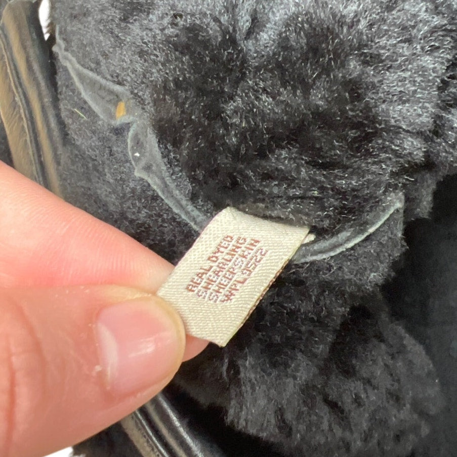 UGG Black Suede Sherpa Handbag