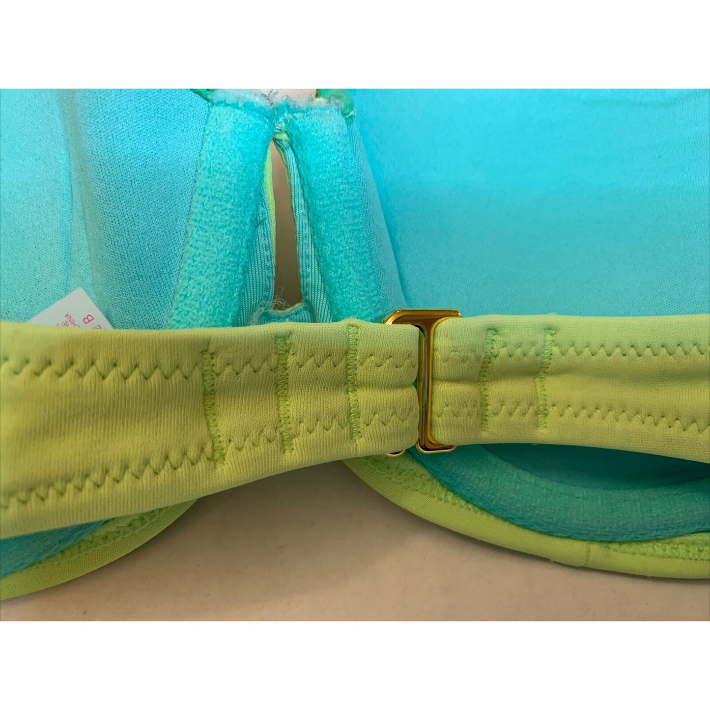 Victoria's Victoria Secret Bikini Strapless Top Green Sequin Size 32B