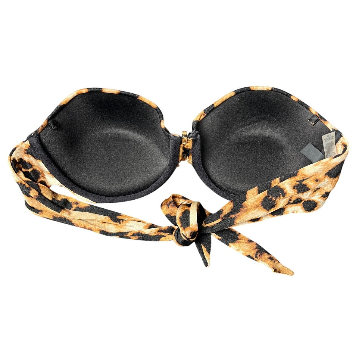 Victoria's Secret Victoria’s Secret Animal Print Bandeau Bikini Push Up Top Size 32D