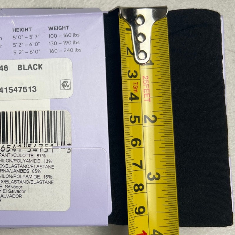 Hanes Premium Blackout Tight Comfort Soft Black M/L NWT