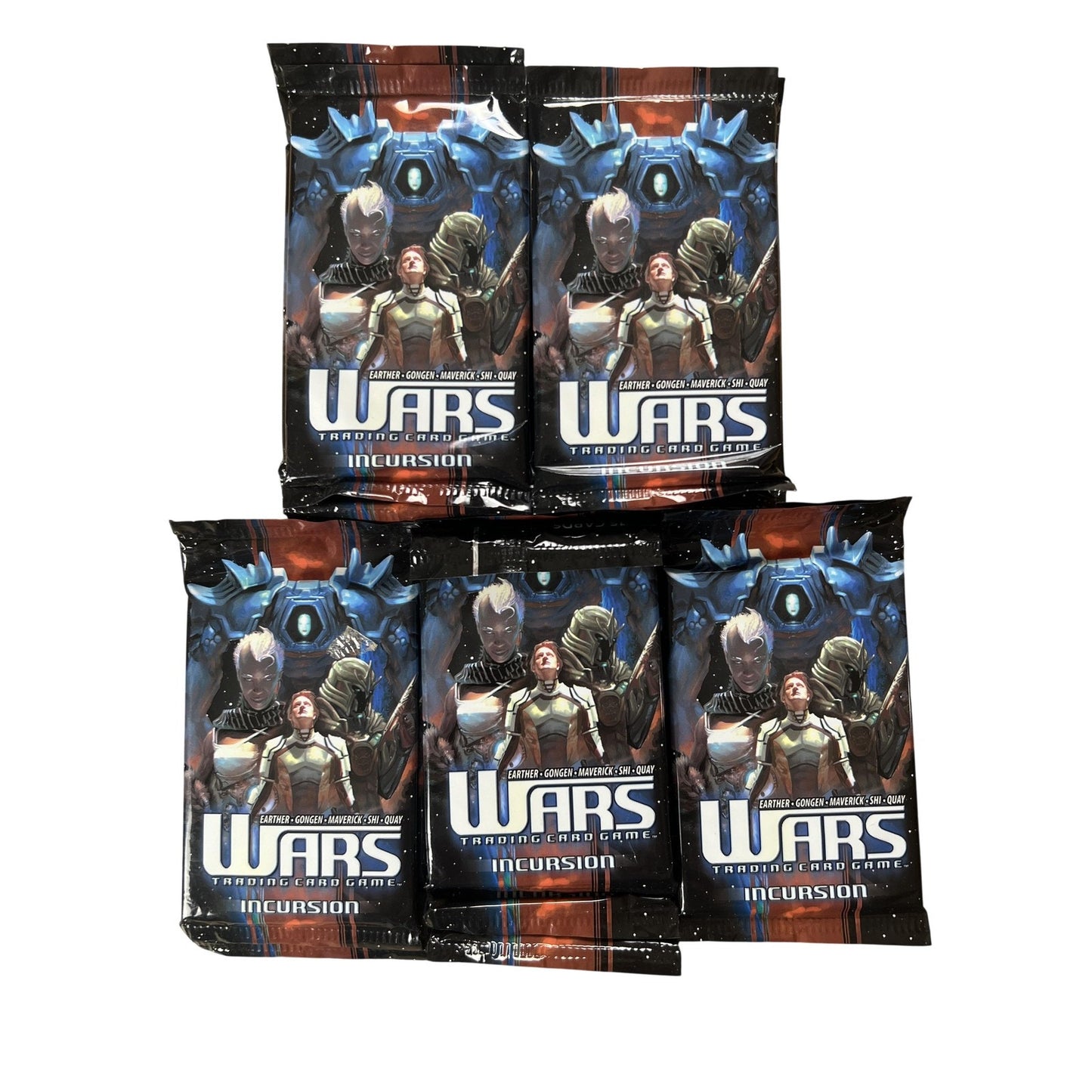 WARS Trading Card Game Incursion Booster Pack Lot Of 5 Decipher English