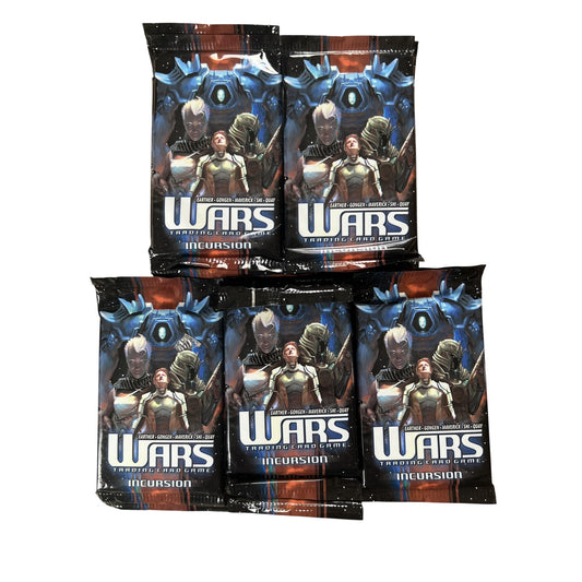 WARS Trading Card Game Incursion Booster Pack Lot Of 5 Decipher English