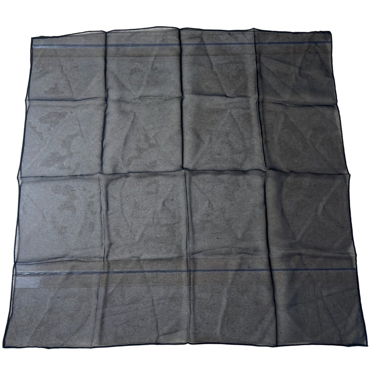 Kerchief Mens One Size Black Square Scarf Polyester Chiffon Double Sided