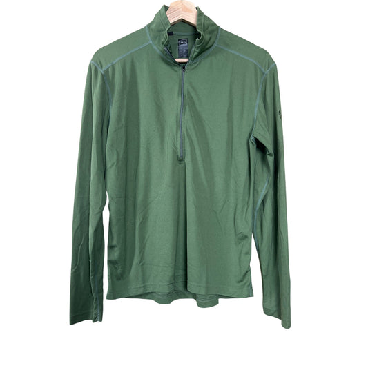 REI Co-Op Medium Quarter Zip Green Men's Pullover 100% Polyester