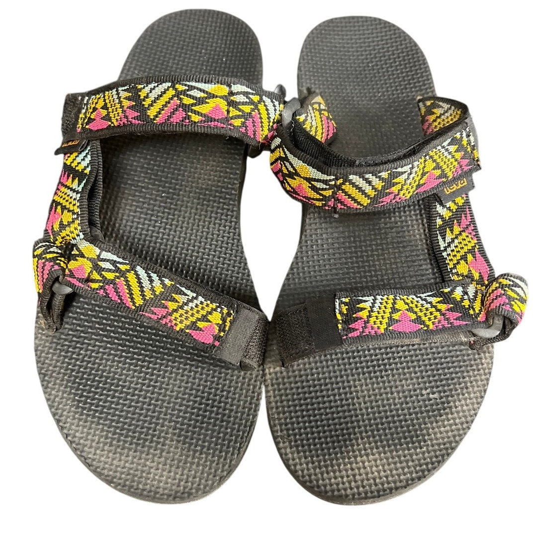 Teva Universal Sandal Size 6 Hiking Shoes Tribal Print Color Adjustable