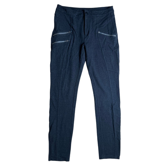 Athleta Ponte Moto Pants Skinny Stretch Zipper Charcoal Gray Size 6