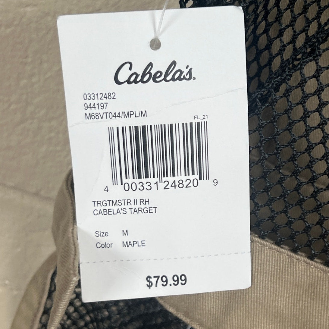 MN Twins Cabela's Maple Medium Vest Hunting Brown Black Pockets Mesh Lightweight