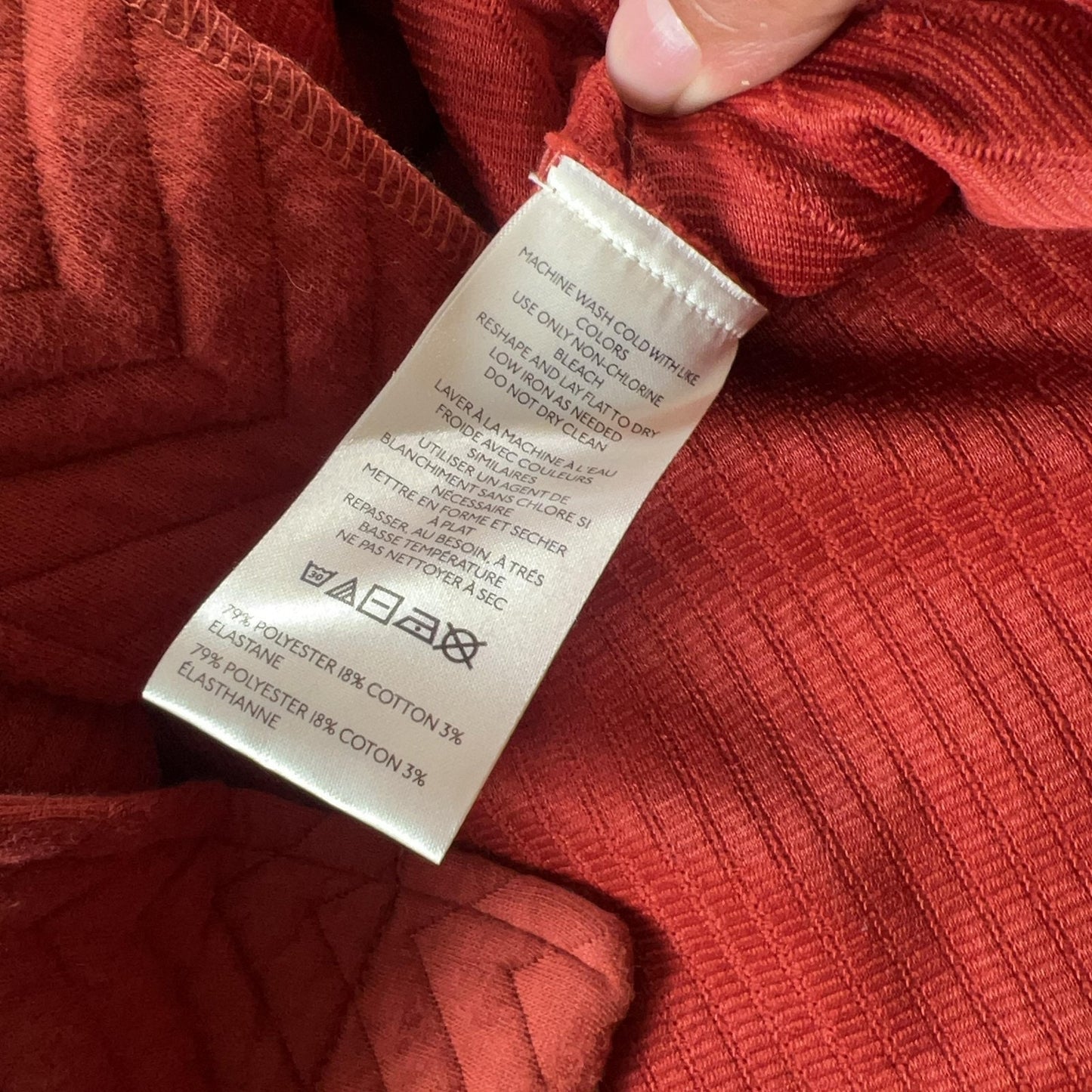 Tunic Button-Up Womens L Red Quilted Geometric Raglan Pocket Relaxed Stretch