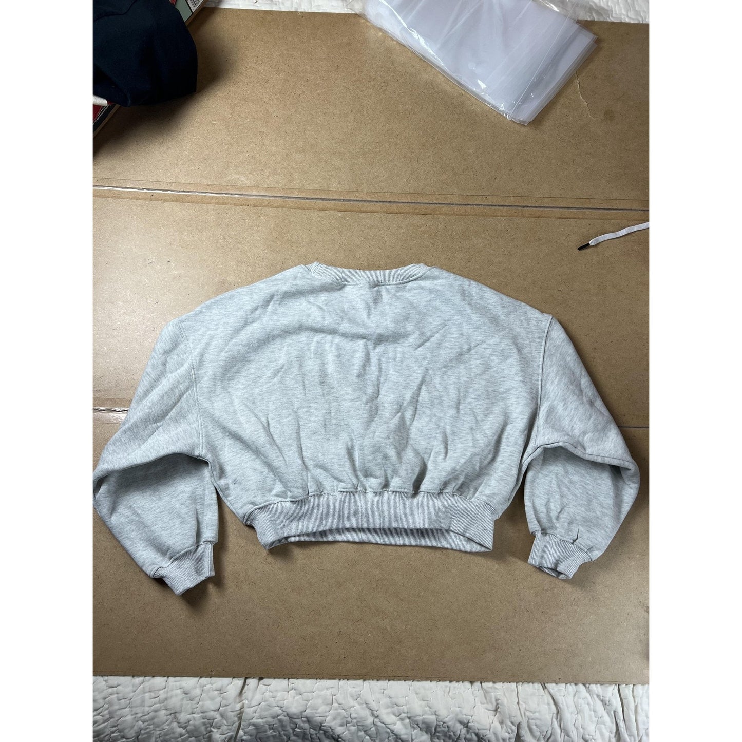 Princess Polly Sweater Womens 4 Gray Pullover Graphic Lined Relaxed Fleece