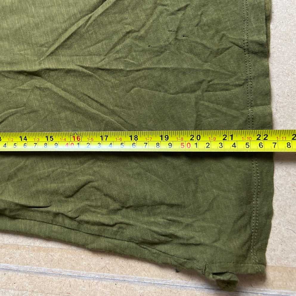 Madewell Olive Green V-Neck Pocket Tee Women Size XS
