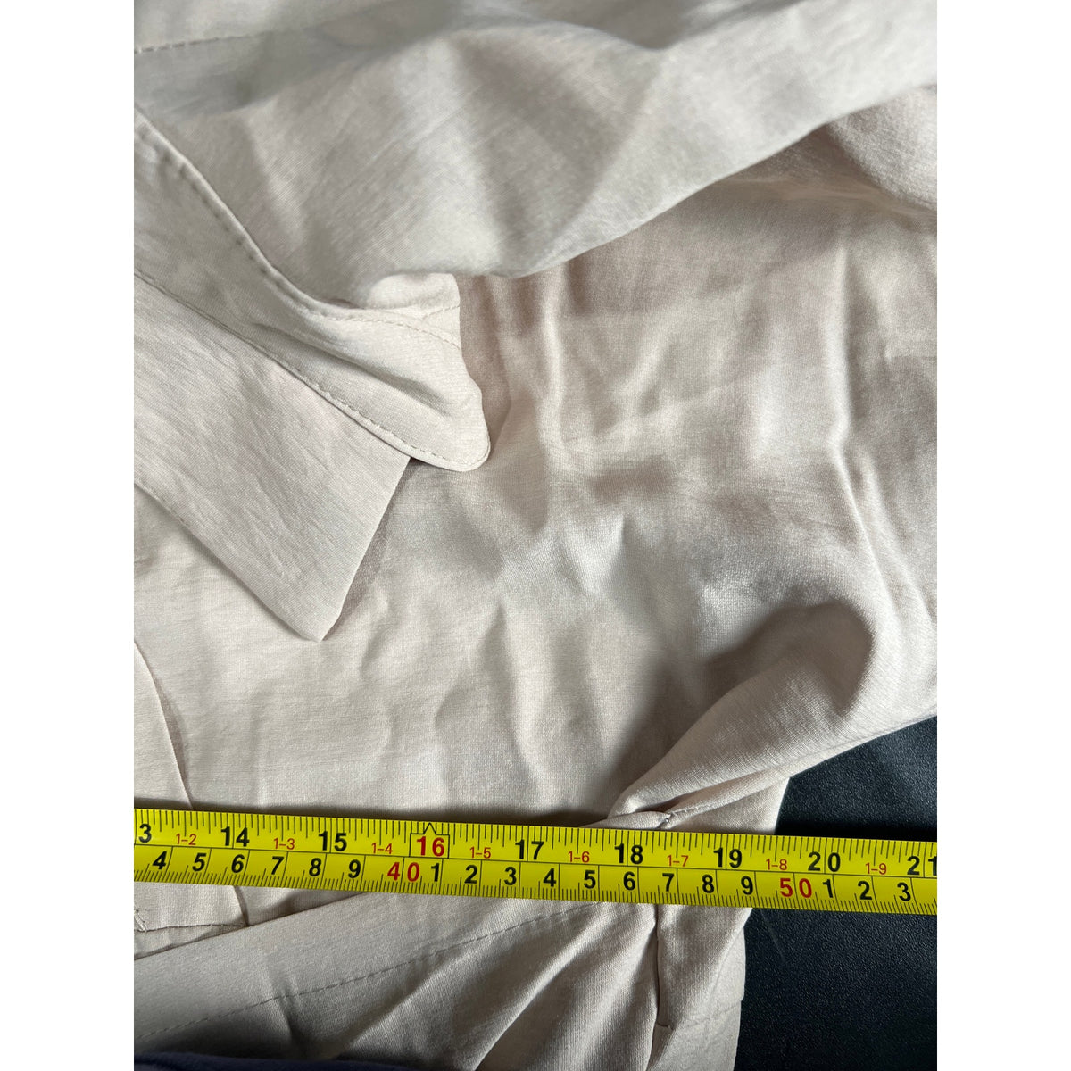 Kate Hewko Draped Shirt Dress Cream *Dimensions in Picture*
