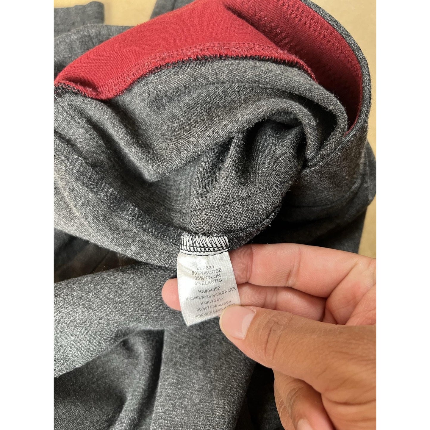 Patrizia Luca Pants Womens L Gray Jersey Sweatpants Elastic Waist Pockets