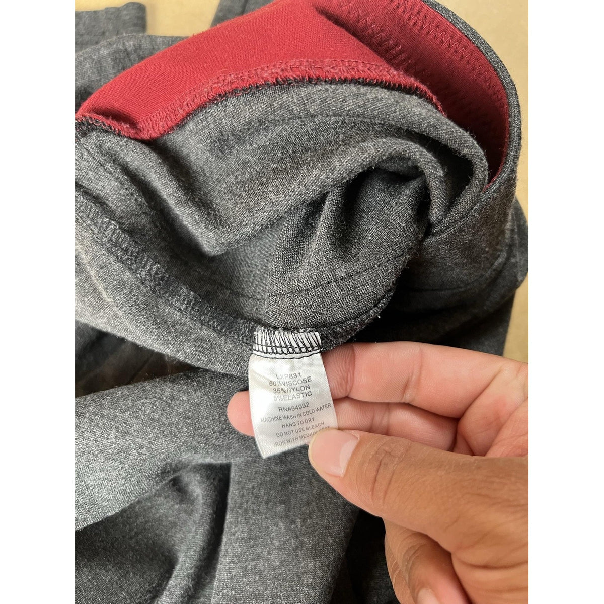 Patrizia Luca Pants Womens L Gray Jersey Sweatpants Elastic Waist Pockets
