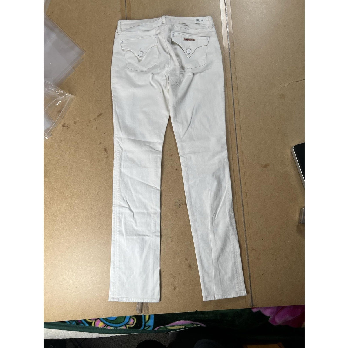 Hudson Pants Womens 28 White Jegging Denim Stretch Pockets Zip Flat Front