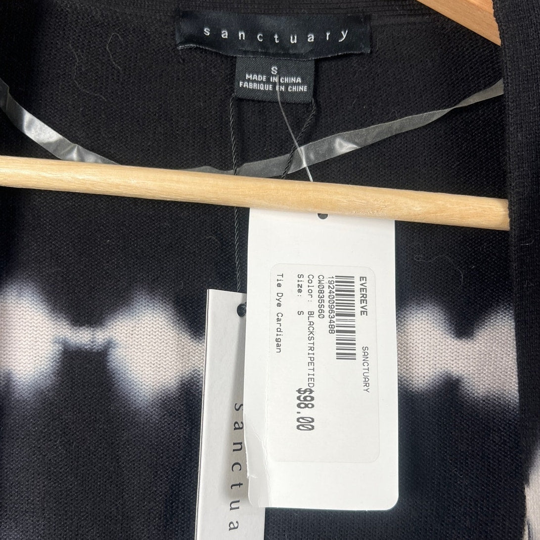 NWT Sanctuary Black Tie Dye Long Cardigan Women's Size S