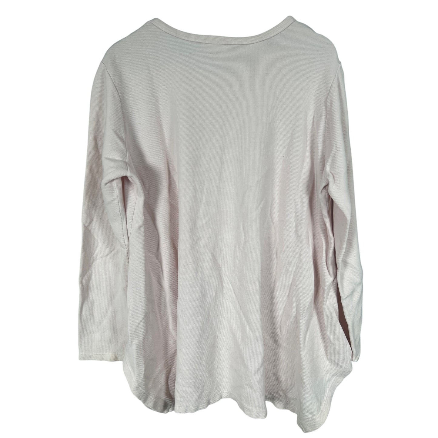 Prairie Cotton Size Large Made in USA 100% Cotton Pink Long Sleeve