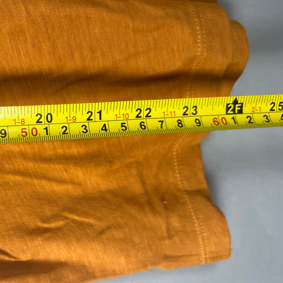 Madewell Size XS Women Orange T-shirt 100% Cotton V-neck Pocket Tee