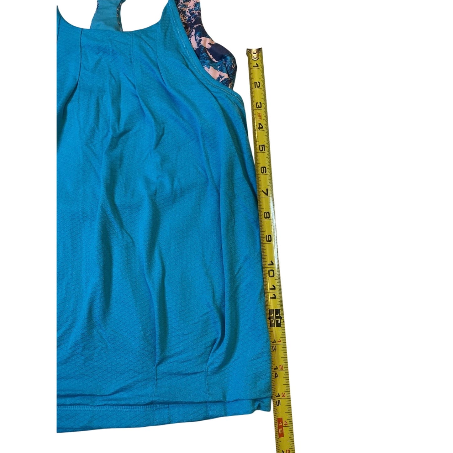 Ivivva by Lululemon Sz 12 Blue Tank Top with built in sports bra Girl's - EUC