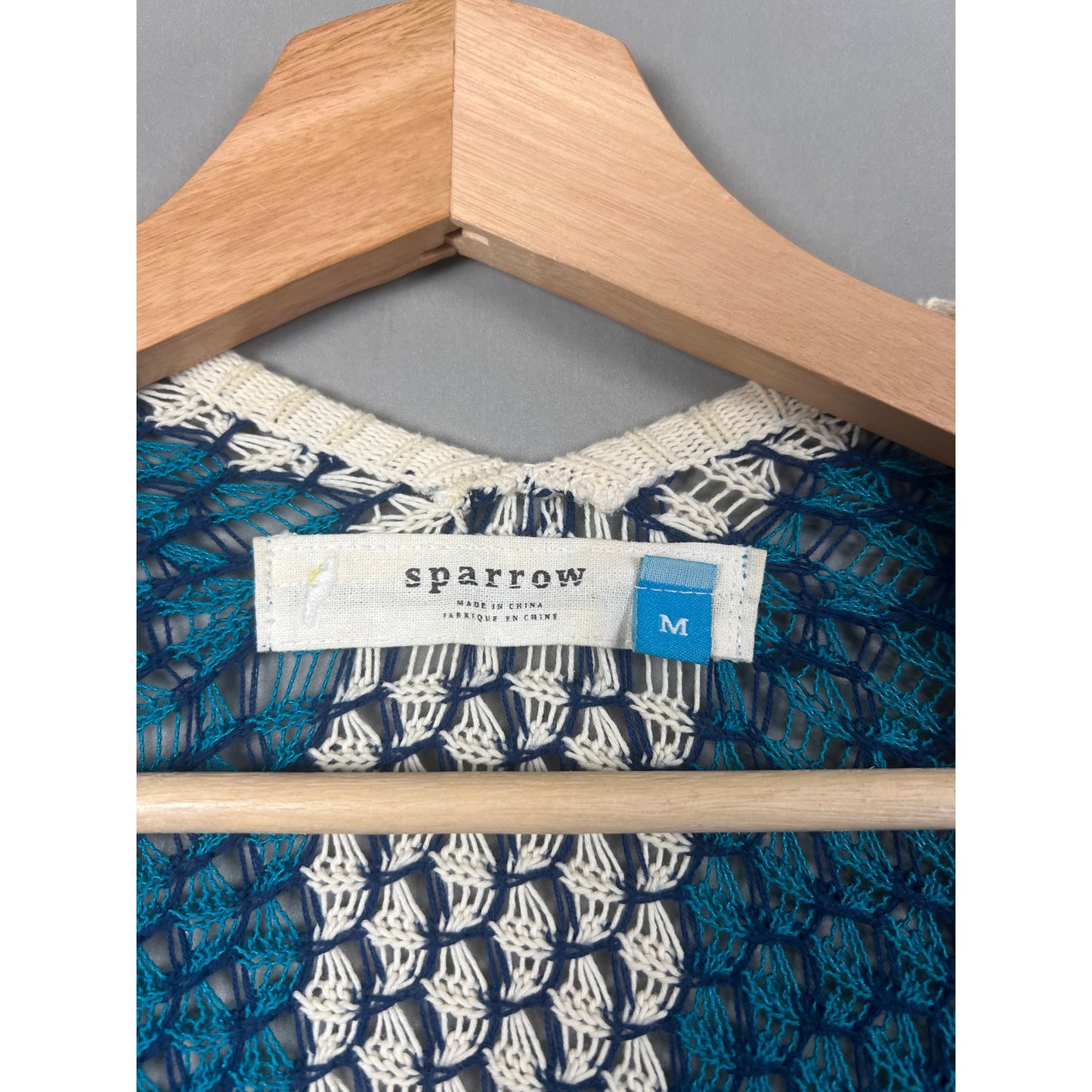 Sparrow Medium Duster Vest Multicolor Cardigan Woven Women’s