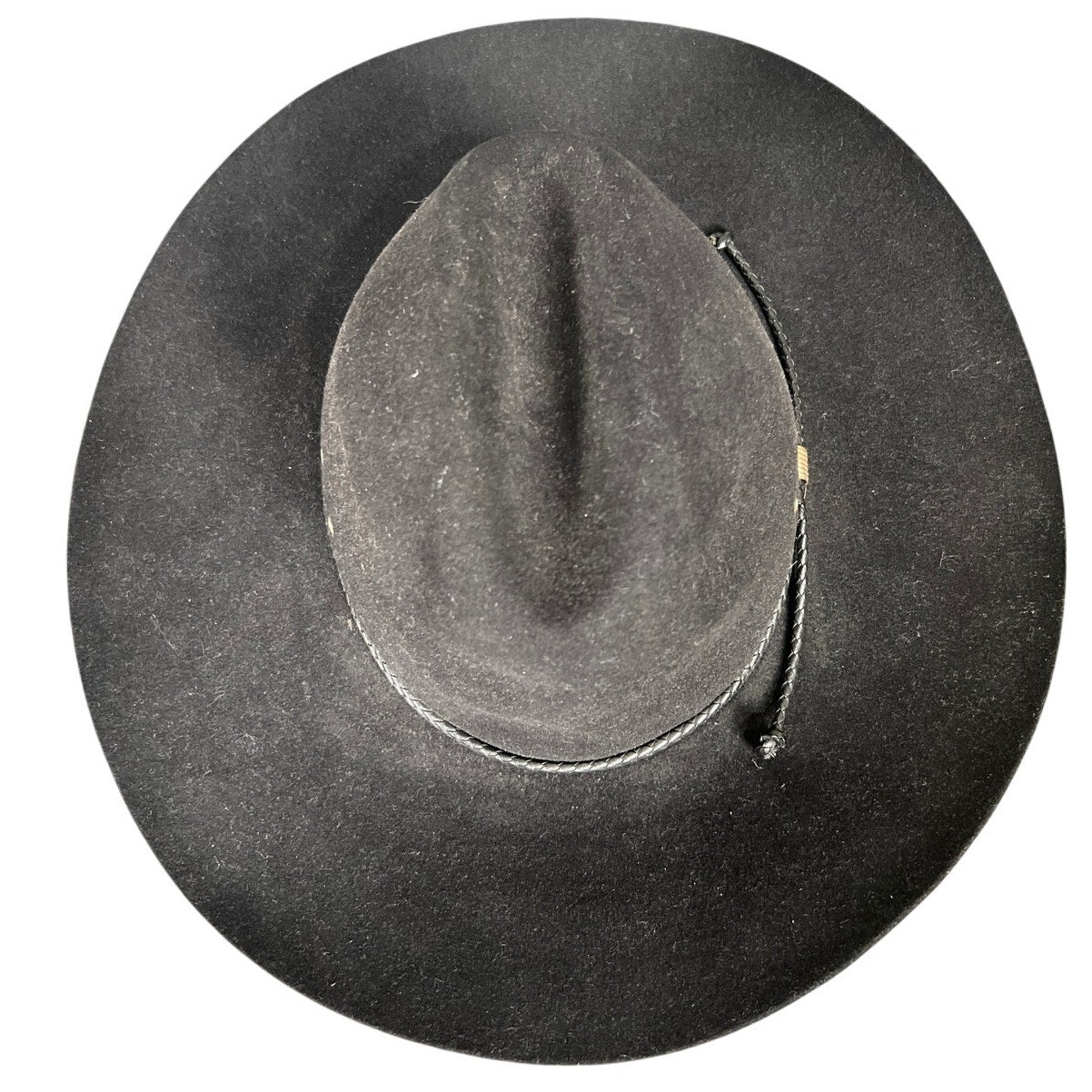 Stetson XXXX 57 7 1/8 Beaver Carson Felt Black Western Leather Band Cowboy Hat