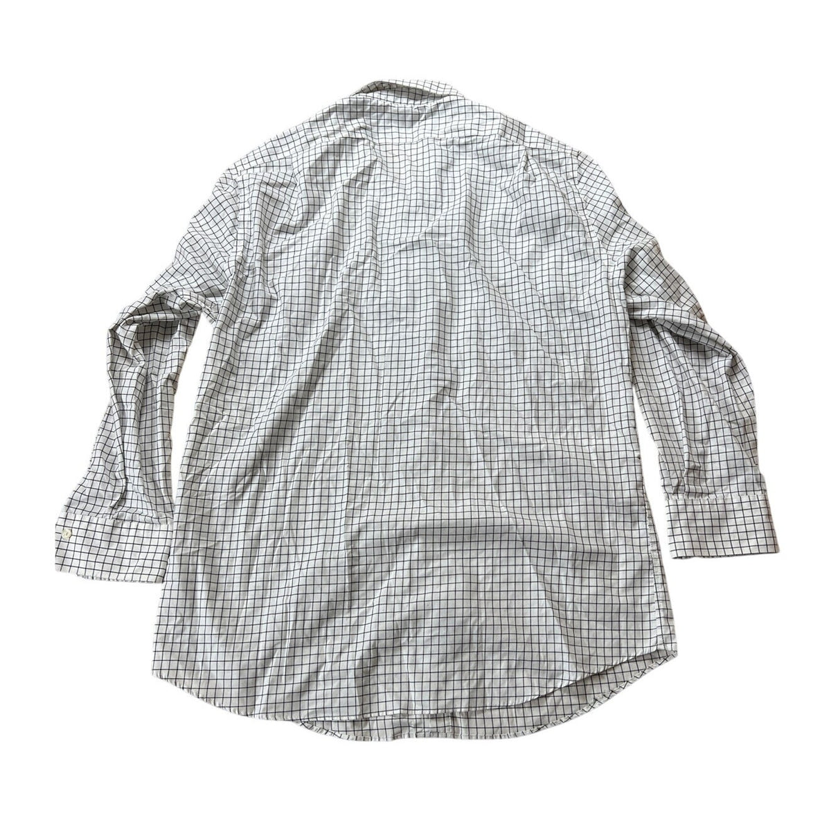 Lauren Ralph Lauren Slim Fit White/Black Checkered Button-Up Long Sleeve Size 17