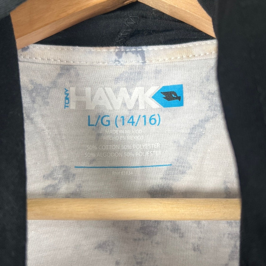 Tony Hawk NWT Cut T-shirt Hoodie Size Large Boys Marble Pattern