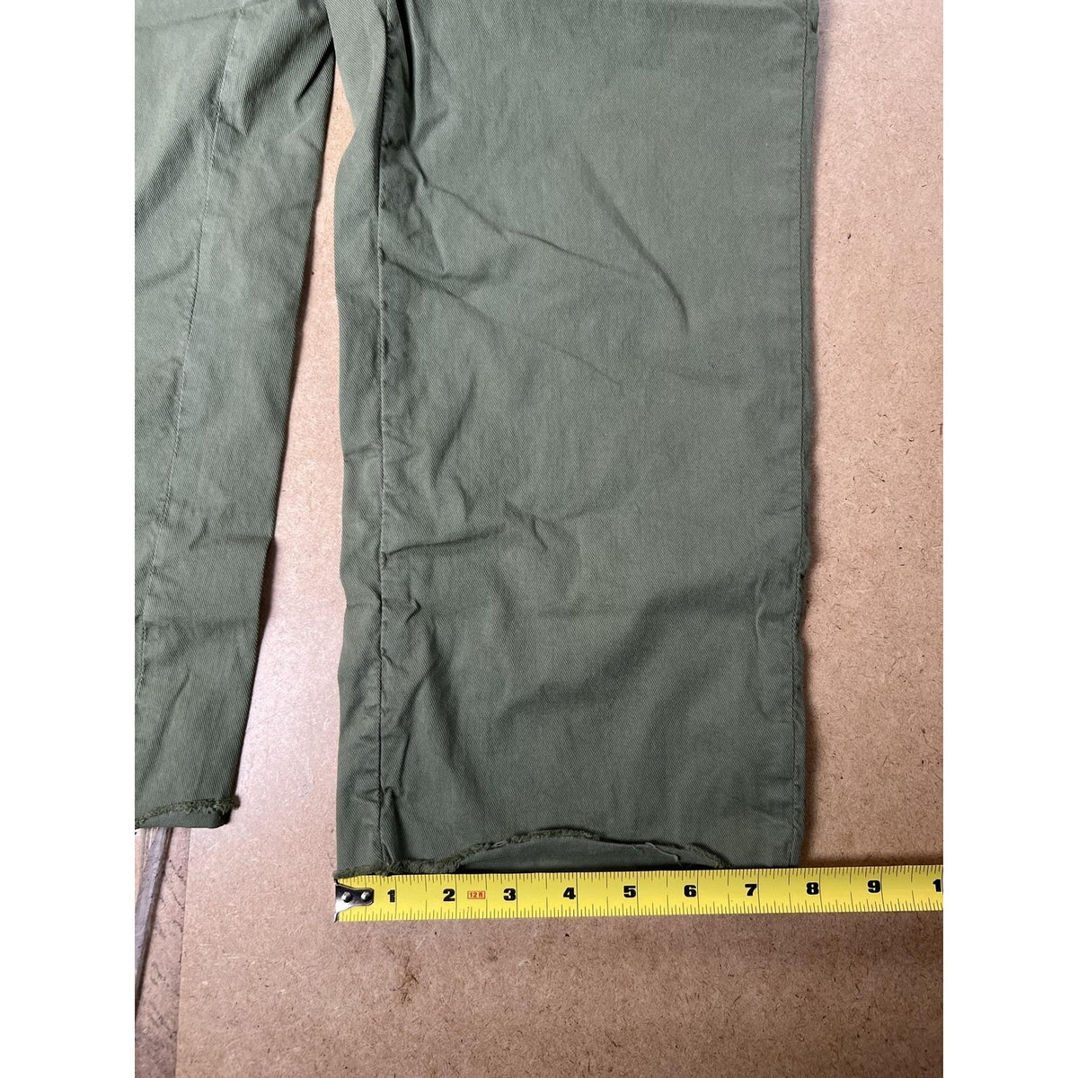 Frank & Eileen Pants Womens 6 Green Cargo Twill Elastic Waist Pockets Zip