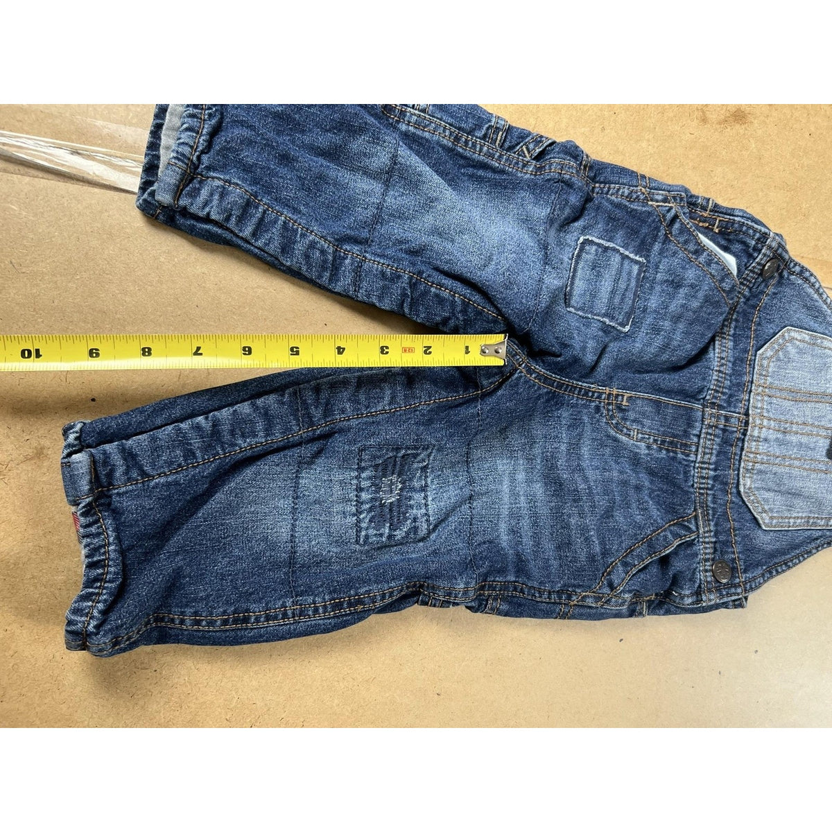 OshKosh B'gosh Jacket Boys 12-18 Months Blue Denim Flannel Lined Pockets