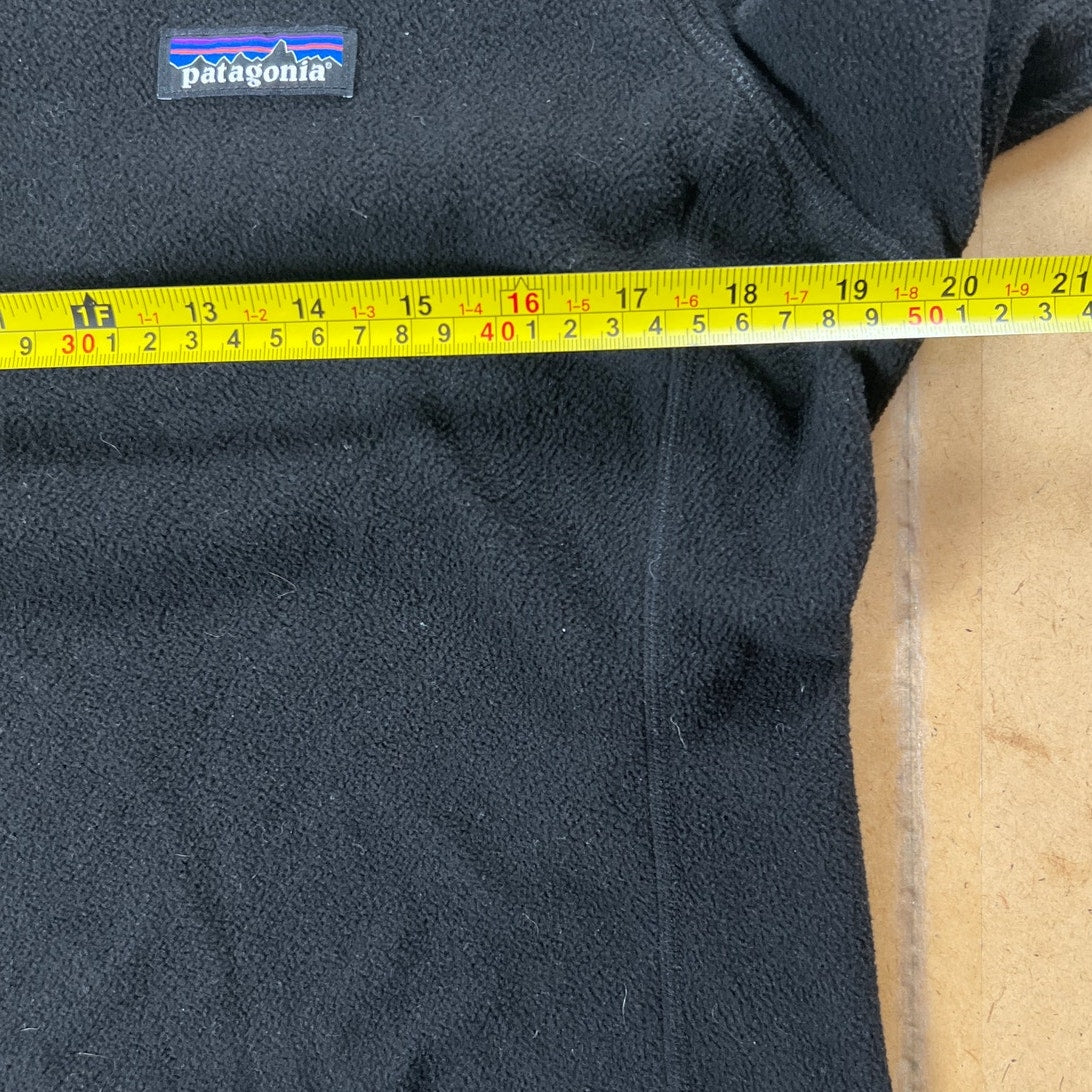 Patagonia Men’s M Quarter Zip Fleece Pullover Black Sweater Jacket