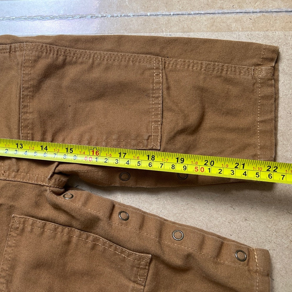 CARHARTT Baby Brown Duck Bib Overalls Double Knee Sz 9M Unisex