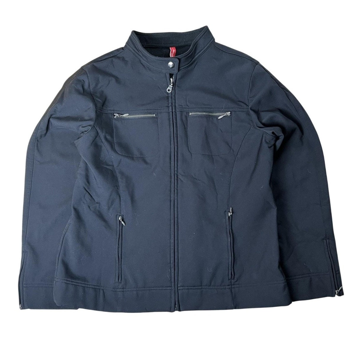 Hanna Andersson Jacket Girls 16 Black Softshell Lined Full Zip Pockets