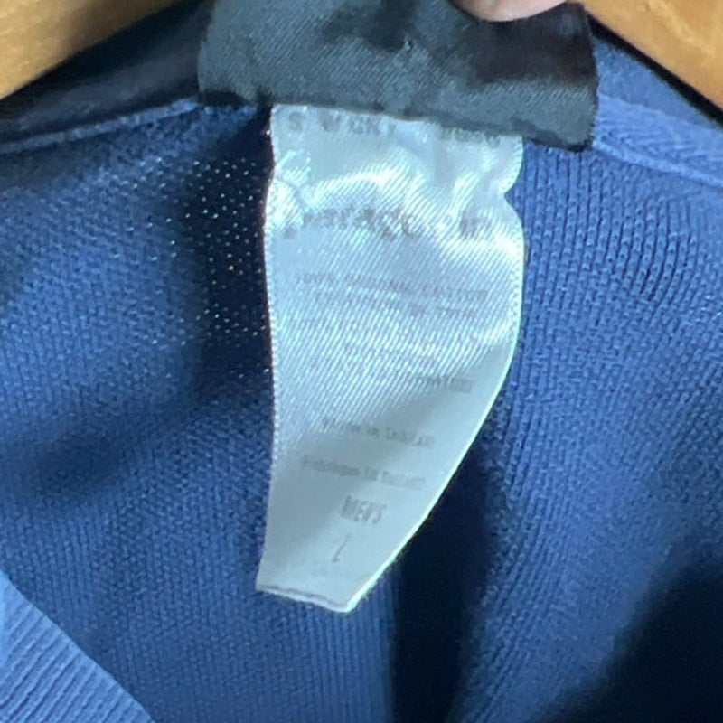 Patagonia 100% Cotton Fleece Mens Sweater Button Up Size L