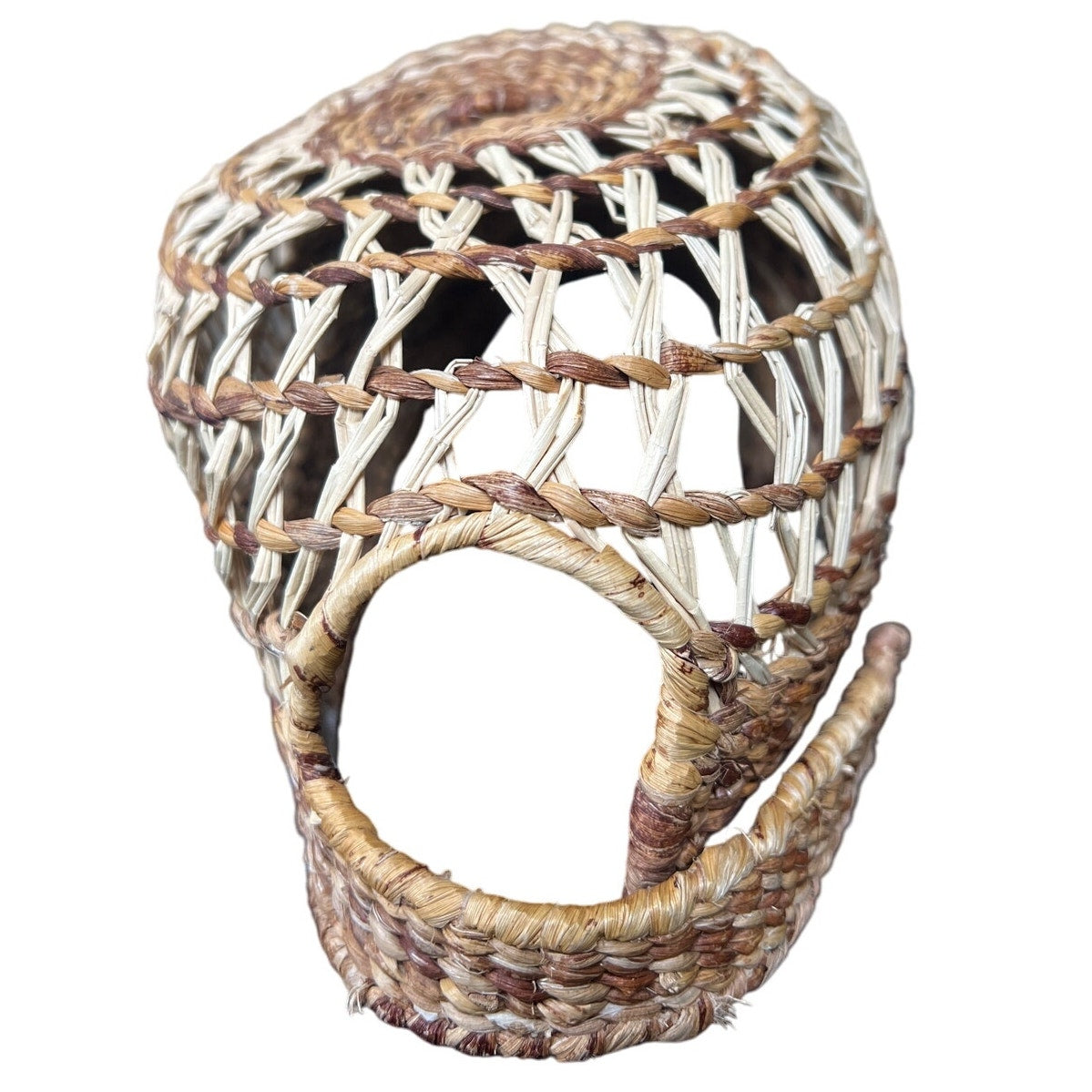 Ecuadoras Size Medium Woven Adjustable Straw Hat Handmade In Ecuador