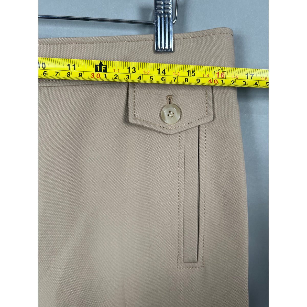 Ann Taylor NWT The Wide Leg High Rise Polyester Size 8 Beige