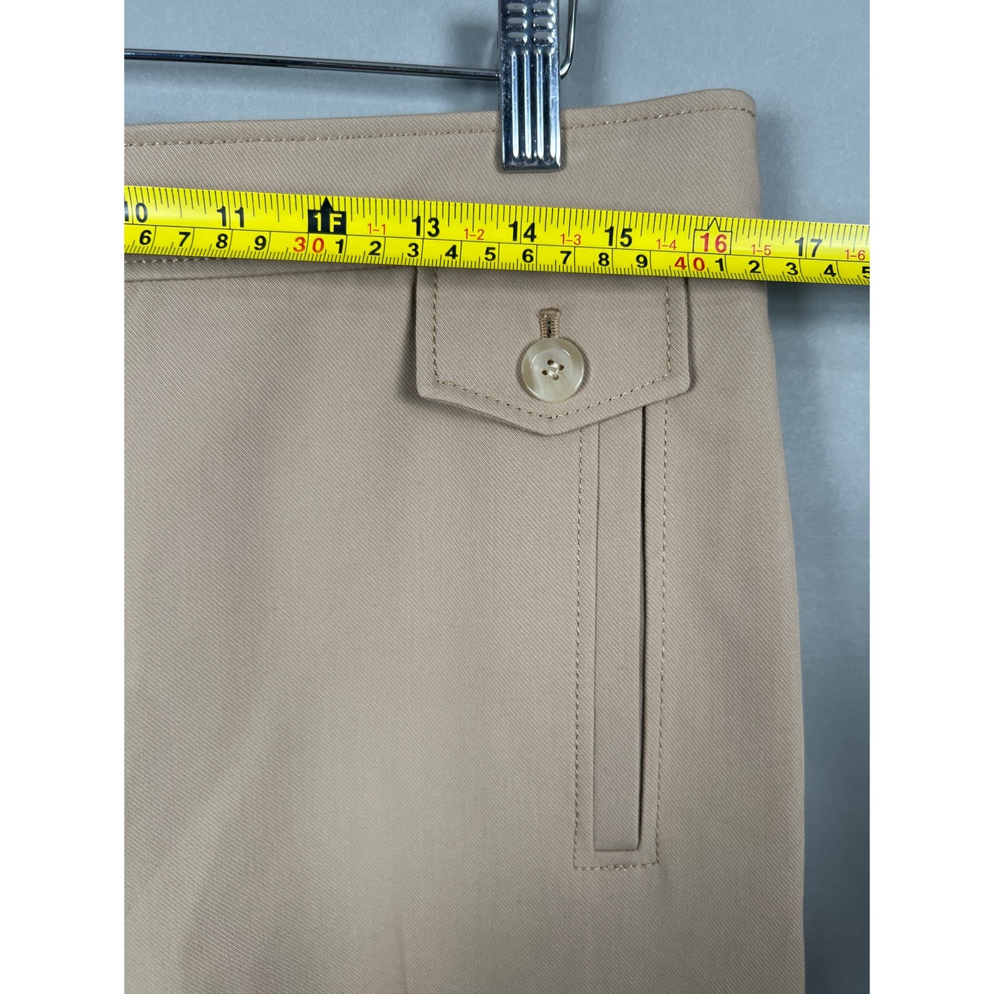 Ann Taylor NWT The Wide Leg High Rise Polyester Size 8 Beige