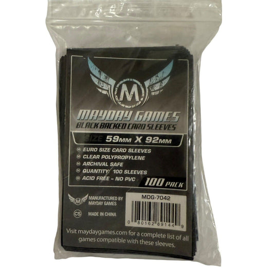 Mayday Games Euro Card Sleeve Standard (59x92mm) 100 pack